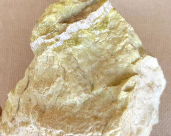 1.8 lb Banded Serpentinite - Yellow Serpentin-Jade - Rough/Raw Large piece from India - ET123