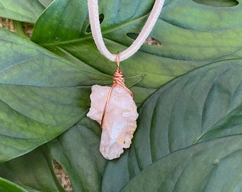Quartz crystal necklace. One of a Kind self mined crystals. Stone boho rave jewelry, basshead rave jewelry, handmade. Montague, New Jersey