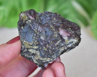 RARE Carpholite, Hematite, and Manganese Oxide. From Biesenrode, Germany.