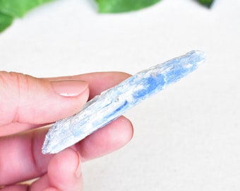 Blue Kyanite crystal point. Brazilian crystal wand.