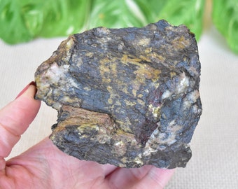 RARE Carpholite, Hematite, and Manganese Oxide. From Biesenrode, Germany.