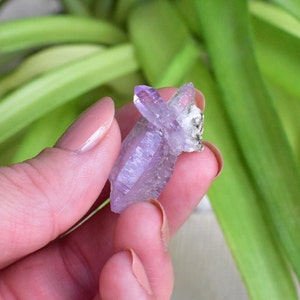 Stunning Veracruz Amethyst Cluster with 3 Terminations. Crystal specimen from Veracruz Mexico. Beautiful purple crystal point.