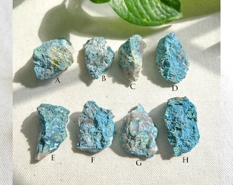 ONE Shattuckite, Chrysocolla, Plancheite, Quartz Crystal. Healing Crystal from Namibia