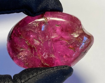 Ultra RARE 180 ct LARGE RUBELLITE / Pink Tourmaline. Freeform Polished pink crystal.