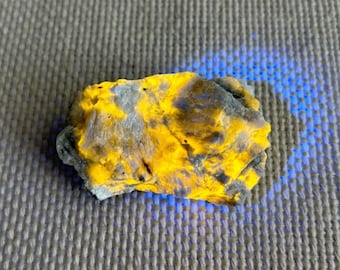 Fluorescent Scapolite and Prehnite Specimen from Saint Michel de Wentworth in Quebec, Canada. LW, MW, SW Uv Fluorescence. Multi Wave - ET130