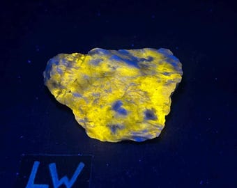Fluorescent Scapolite and Prehnite Specimen from Saint Michel de Wentworth in Quebec, Canada. LW, MW, SW Uv Fluorescence. Multi Wave - ET132