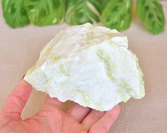 1.2 lb Banded Serpentinite - Yellow Serpentin-Jade - Rough/Raw Large piece from India - ET123