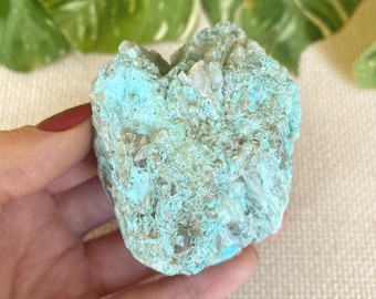 Beautiful Chrysocolla, Plancheite, Shattuckite, and Quartz. Raw / rough crystal from Namibia - ET125