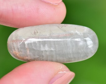Quartz with Chlorite Inclusions- Polished Cabochon. Crystal specimen from Ouro Preto, Brasil.
