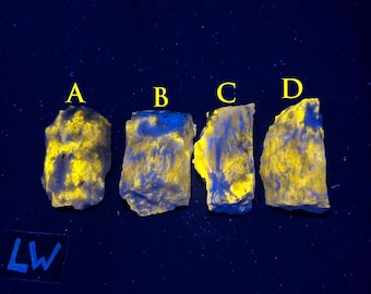 ONE (x1) Fluorescent Scapolite and Prehnite Specimen from Saint Michel de Wentworth in Quebec, Canada. LW and MW Uv