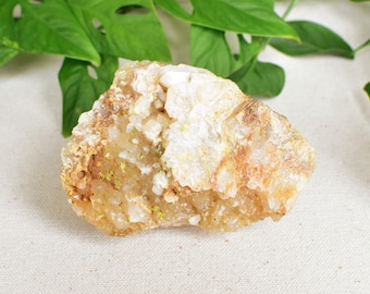 PYROMORPHITE on QUARTZ CLUSTER after Barite from Wheatley Mine, Phoenixville, Pa. Medium cabinet Crystal cluster. Unique milky quartz- ET124
