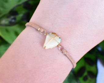 OPAL bracelet wrapped in 14K Gold Filled wire. Unique boho rave jewelry, blue raw rough natural gemstone. Trendy fashion statement.