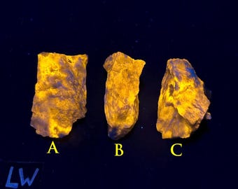 ONE (x1) Fluorescent Scapolite and Prehnite Specimen from Saint Michel de Wentworth in Quebec, Canada. LW and MW Uv - ET130