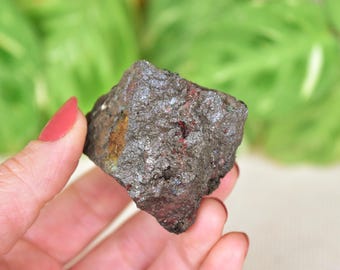 Multi Colored unidentified minerals on Chalcopyrite specimen from Hettstedt, Germany - ET124