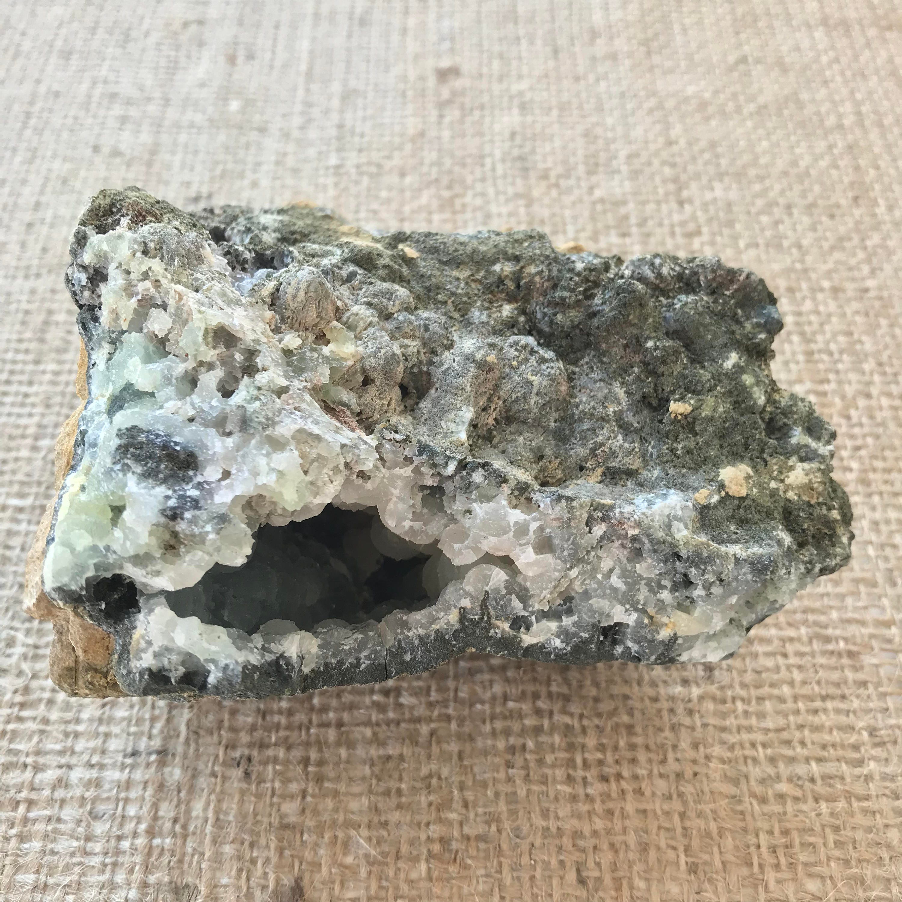 Prehnite geode vein. Lower New Street Quarry. Large size