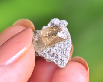 Imperial Topaz, Bixbyite, and Rhyolite crystals on matrix. From Utah - ET124