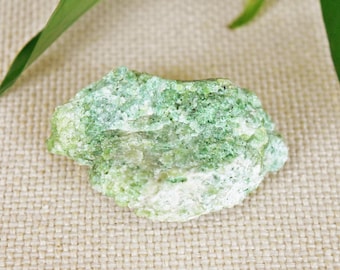 Large Chrome VESUVIANITE IDOCRASE Crystal Cluster from Jeffrey Mine, Quebec, Canada. Rare Deep Green Gemstone - ET125