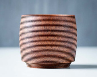 Yunomi Tea Cup TURARI Brown (M+) - Gato Mikio