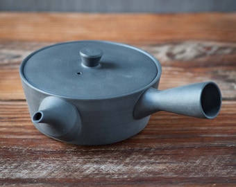 Kyusu Teapot SENCHA 320 Black - Nankei Pottery