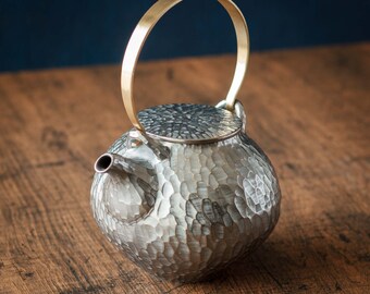 Teapot Hammered Bronze Small - Risogama