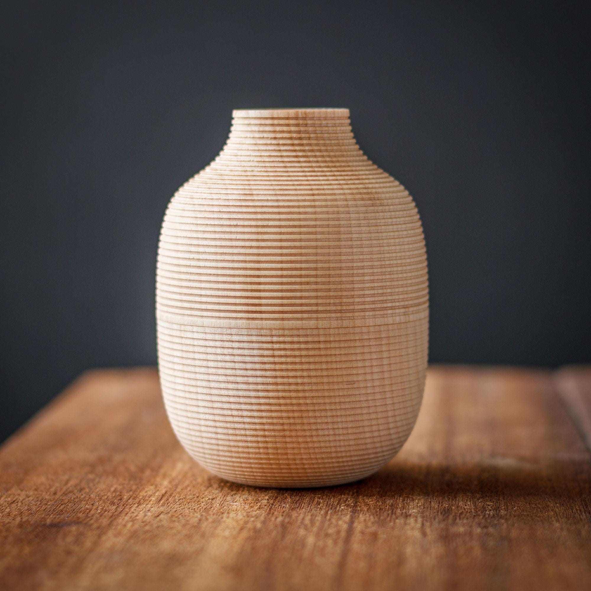 Japanese Tea Caddy, KARMI TOKU Soji Natural, Cherry Birch Wood Chazutsu by Gato Mikio