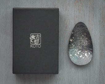 Chasaji Tea Scoop Silver Speckle - KOTO TEA