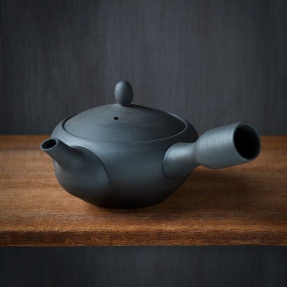 Kyusu Teapot KUROKUSUBE Medium ceramic or Screen Mesh Filter Etsy