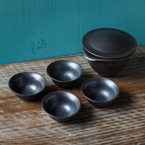 Ensemble de shiboridashi (4 tasses) noir – Yamatsu