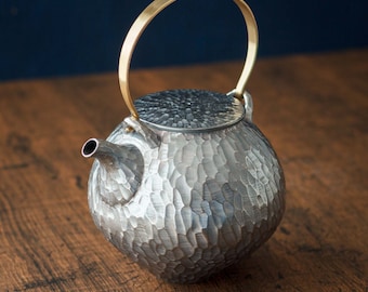 Teapot Hammered Bronze Large - Risogama