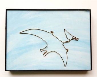 Pterodactyl Art - Wirework Wall Art - Dinosaur Art - Pterodactyl Decoration - Dinosaur Wall Art - Pterodactyl Wall Art