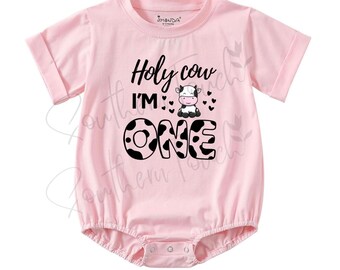 Holy Cow I’m One PNG, Moo Moo Cow, Birthday Designs, Birthday PNG, Birthday Theme, 1st Birthday, PNG