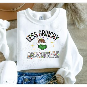 Grinch PNG, Less Grinchy Meer ingetogen, kerst-png, Grinch, Grinch-ontwerpen, Grinch-humor, kersthumor