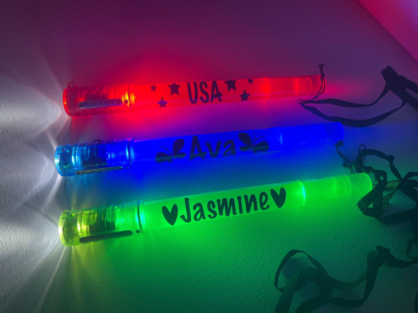 Personalized Reusable Glow stick Flashlight Party Favor kids Etsy