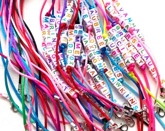 Face Mask Lanyard personalized With Name, 18”. Chose from 27 colors. Add a Gummy Bear or Heart Charm! SPECIFY BOY or GIRL for unisex names!