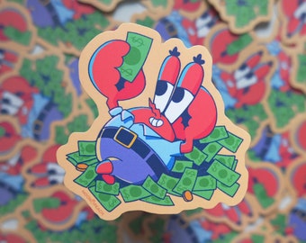 Vinyl Sticker -  Mr.Krabs