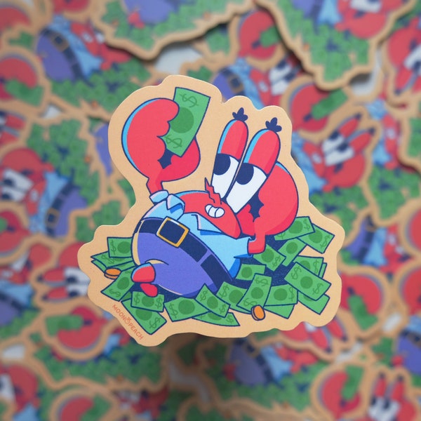 Vinyl Sticker -  Mr.Krabs