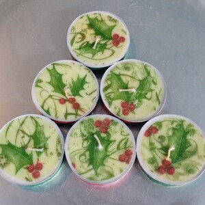 Holly and Berry Candles, Free Shipping, GIFTS under 25, Christmas candles, Hostess gift, party candles, holiday candles, Christmas gift