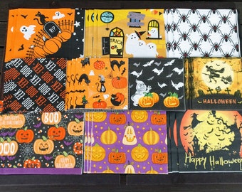 Halloween decoupage, decoupage papers, Halloween paper, Halloween napkins, craft paper, supplies, Halloween party napkins, Party napkins