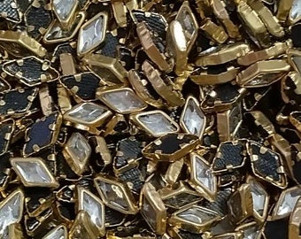 Hotfix Rhinestones, Diamond Hotfix Rhinestones, Hotfix Rhinestones with Gold Ring