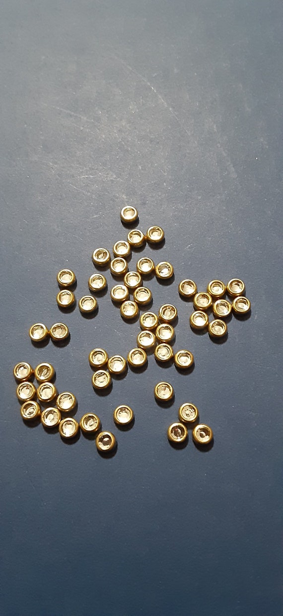 Clear Hotfix Rhinestones With Gold Edging 3mm Pack of 50 