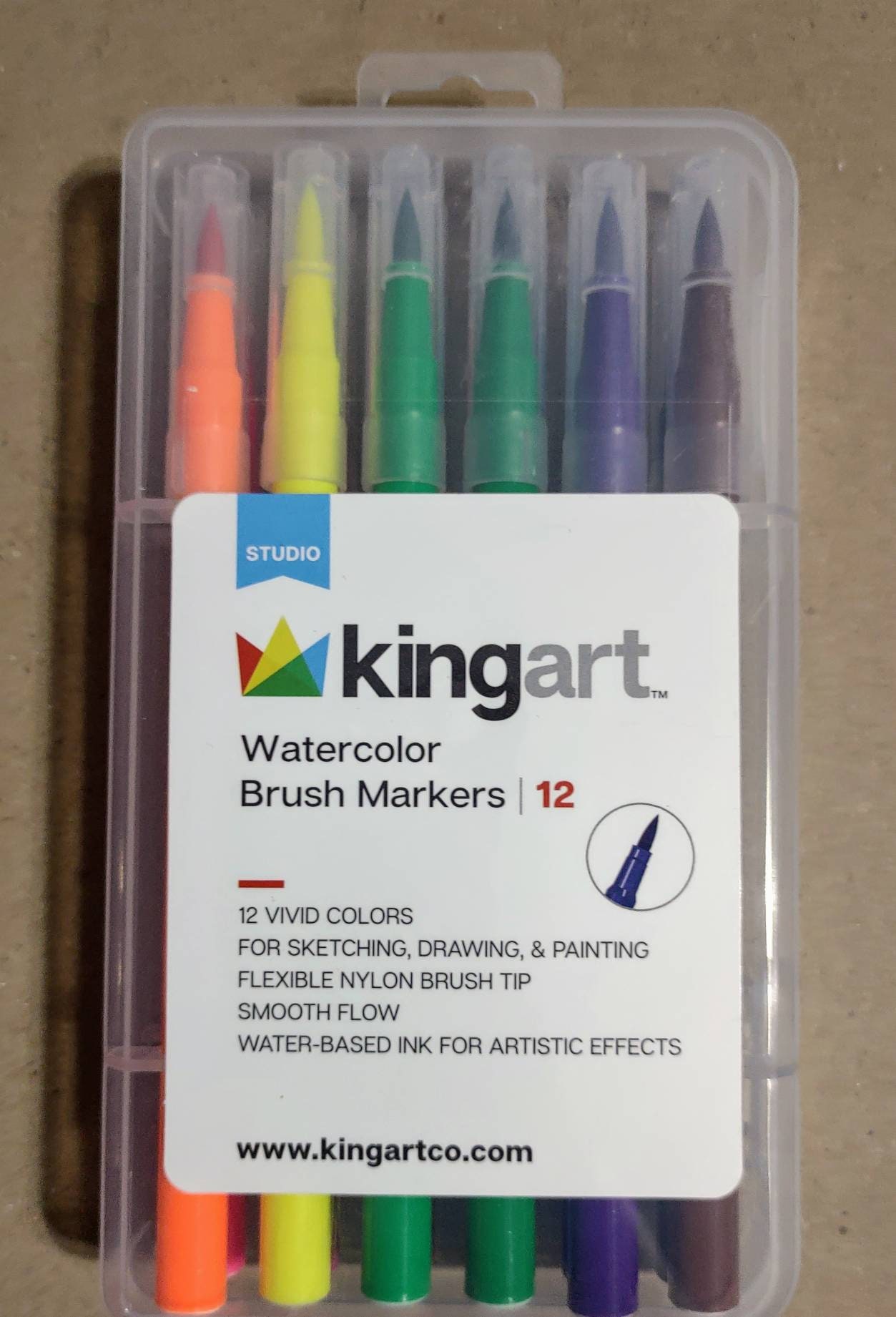 Artskills Watercolor Pens Set with Brush Tips, Watercolor Markers for Adults with Water Brush Pen, Art Supplies for Artists