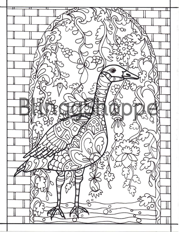 adult coloring pages duck coloring page printable coloring etsy