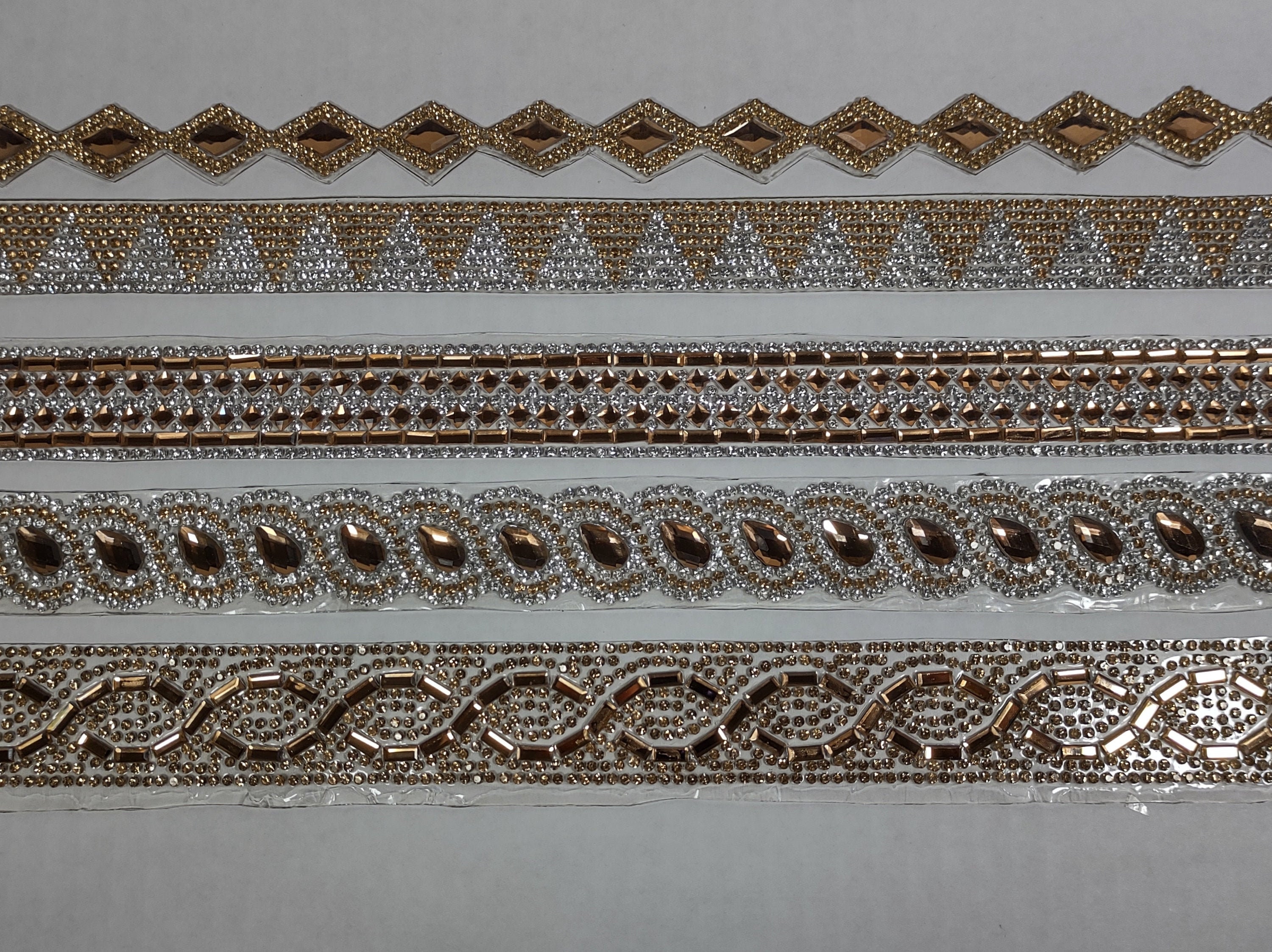 Hotfix Borders Iron on Motifs Hotfix Rhinestones Borders Etsy