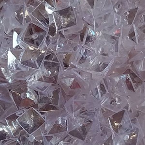 Sequins, Square Shaped Sequins, 6mm Sequins, Clear Sequins