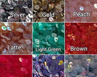 5mm Flat Round Sew on Sequins Transparent Sequins 3g per Tube