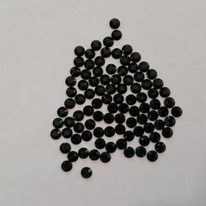 Black Flatback Resin Rhinestones High Quality Rhinestones  Non-Hotfix Rhinestones 1000 pcs 3mm, 4mm, 5mm or 200 pcs 6mm