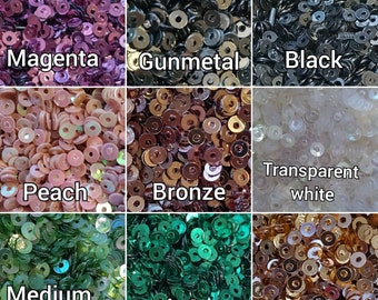 20mm Glitter Round Loose Sequins Sewing Pack of 100 BU1349 15 COLOURS 