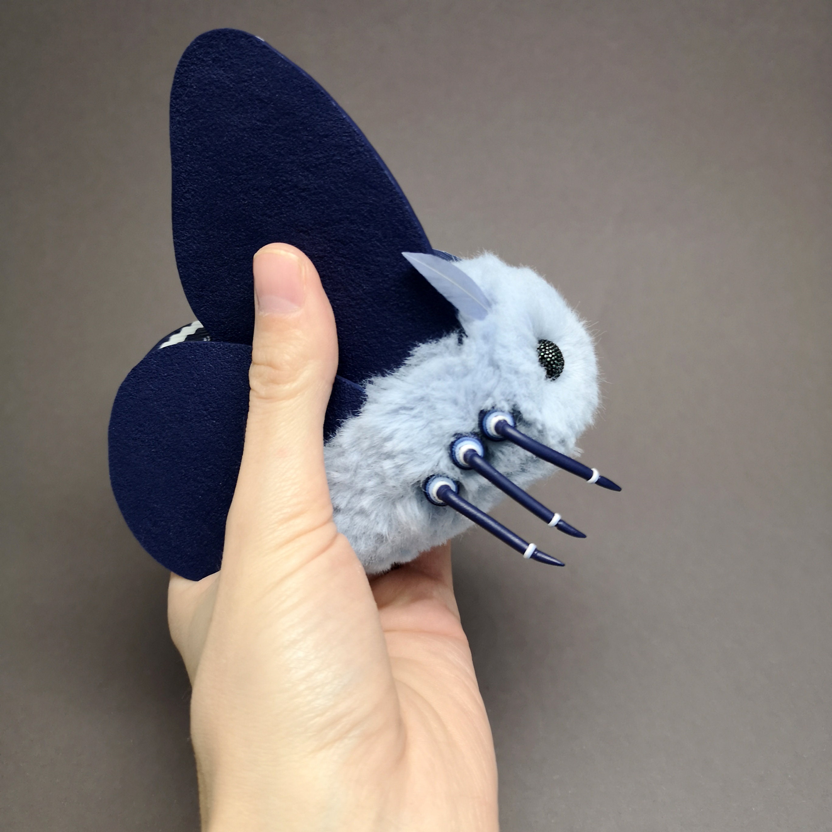 Blue Moth Moth plush Collectible doll Ooak creature Etsy