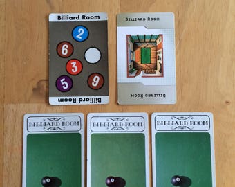 5 Hall Cards Room Card Clue Upcycle Material Board Games Etsy