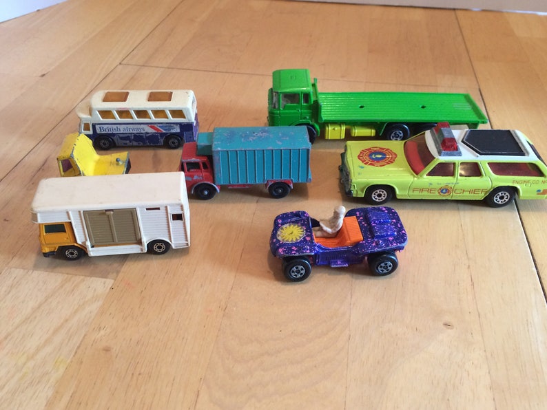 1970s Lesney Matchbox Cars/Trucks Set of 7 Lesney Matchbox